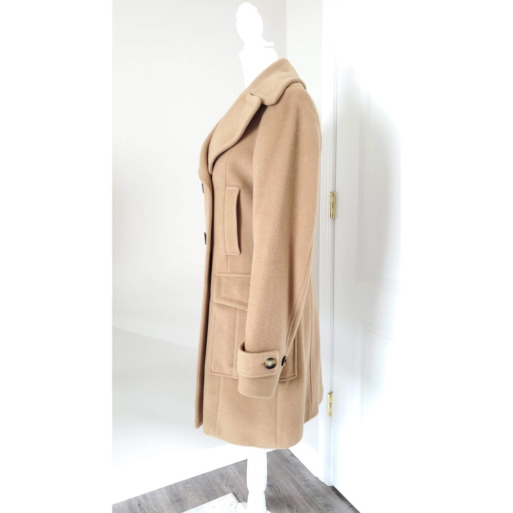 Burberry Camel Tan Wool Double-Breasted Trench Coat - Picture 4 of 15